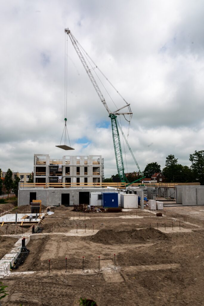 De bouw gaat de hoogte in.