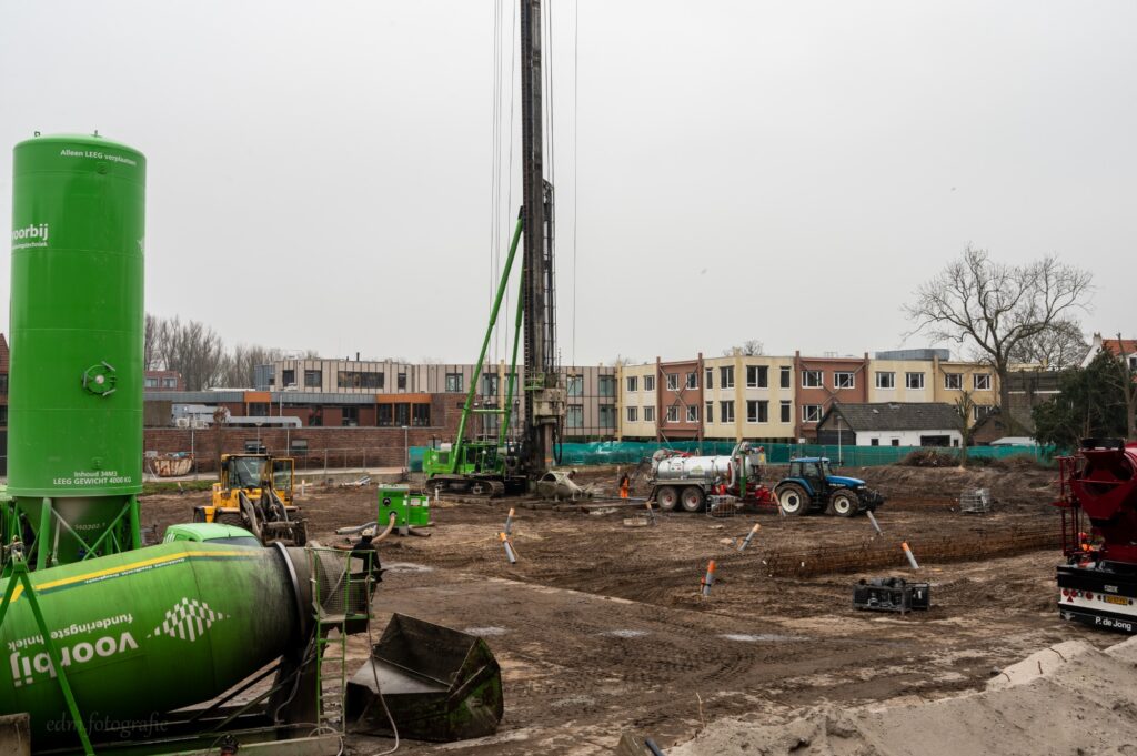 Overzicht bouwplaats.