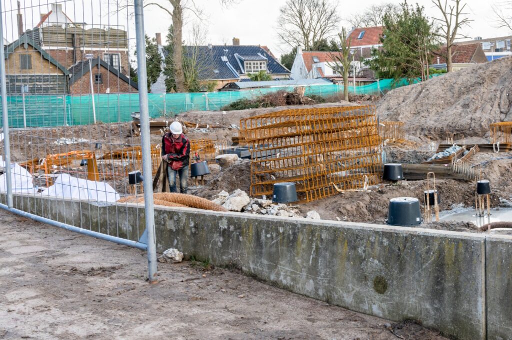 De fundering krijgt vorm.