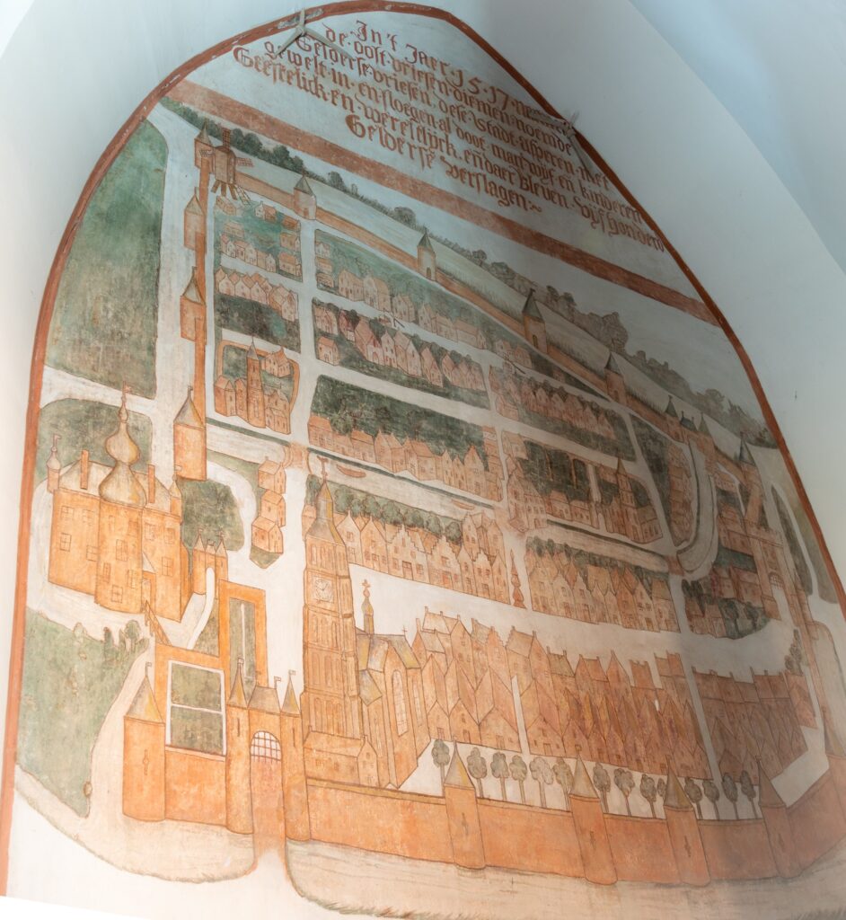 Asperen – vogelvluchtschildering uit 1609.
