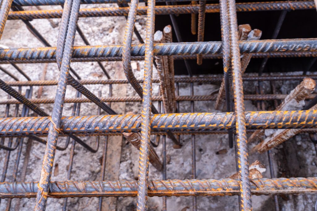 Detail van de fundering.