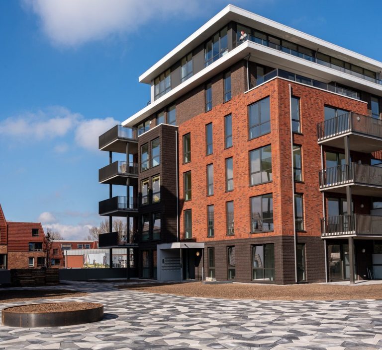Het appartementen complex op het voormalig ziekenhuis terrein.